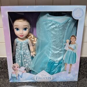 Disney Frozen Elsa Doll and Dress Set - Blue